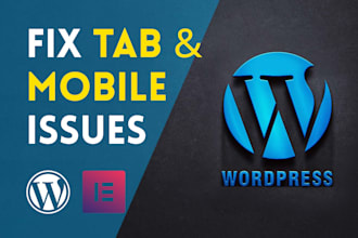 fix responsive issues of wordpress website and make it mobile friendly