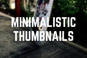 create a minimalistic youtube thumbnail for your video