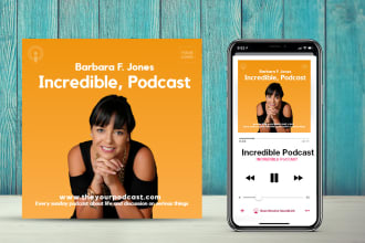 make a professional podcast cover art or podcast artwork