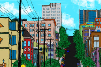 illustrate a city for you
