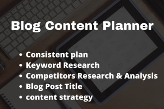 create a strategic blog content planner with seo keyword research