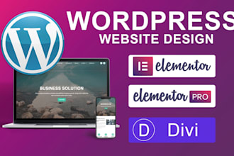 design wordpress elementor website and SEO