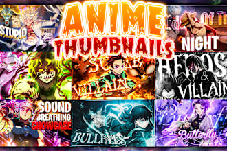 design youtube anime thumbnail for your amv video