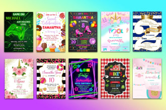 do the digital birthday party invitation