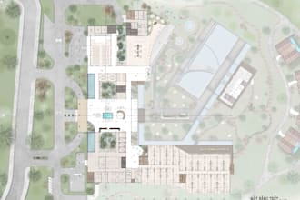 render 2d architectural visualization, plan, elevation
