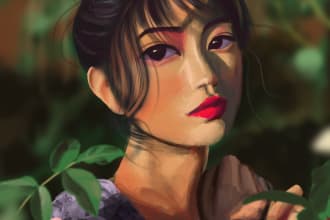 illustrate in a unique style, creating digital art masterpieces