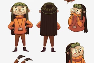 create cute illustrations for children story book