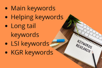 do a keyword research for your website and blog posts