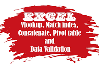 do excel formulas, pivot table and data validation
