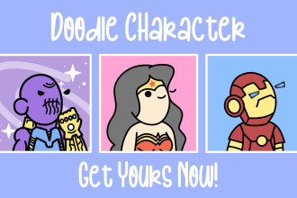 create doodle character for you
