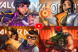 draw beautiful cartoon youtube thumbnail