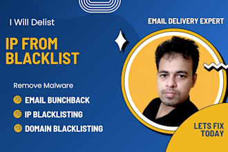 delist email IP from blacklist and remove malware of gmail