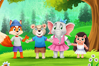 create awesome children book illustration