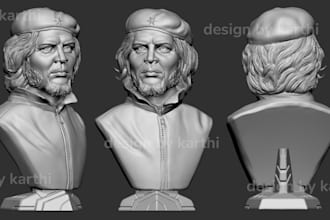 sculpt 3d model for 3d printing and 3d model in zbrush
