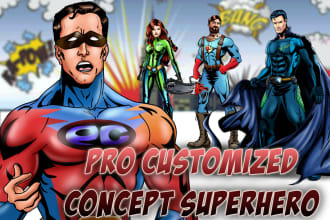 draw superhero character for you