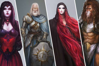 do fantasy character art and illustration