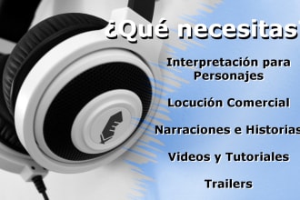 do a nice voice over in spanish for what you need