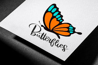 do a amazing butterfly logo design for your business