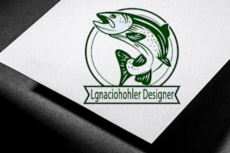 do a creative eye catchy fish logo design for your business