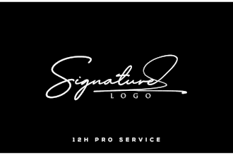 create modern handwritten and signature logo