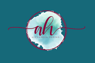 do 3 elegant watercolor, feminine logo designs