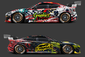 make awesome car wrap design or vinyl wrap
