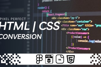 design figma,xd,PSD to HTML,CSS website