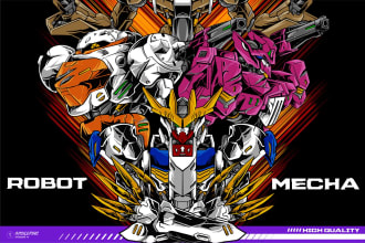 draw mecha and robot with my style
