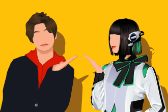 draw minimalist vector illustration of you, couple or family