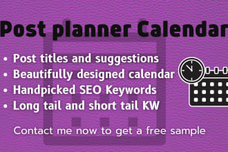 make a social media content planner calendar for you