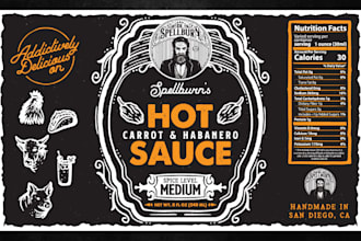 create vintage retro label design