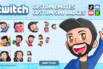 draw twitch emotes, chibi emotes and badges