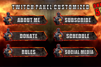 create custom panels twitch for your streamer