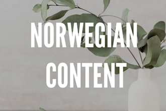 write norwegian content to your website with or without SEO