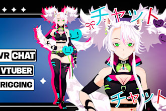 make vtuber vrchat avatar furry anime character 3d vrm