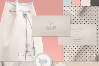 do unique kids store logo and branding kit