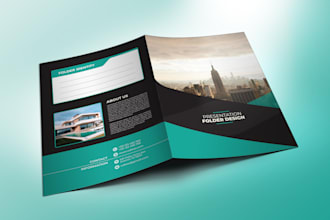 design stylish, modern, and elegant presentation folder design