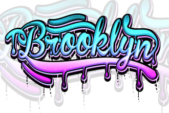 do bubble,lettering,graffiti,hand drawn,drip logo or shirt
