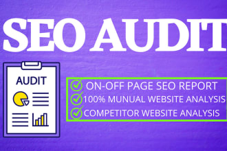 create an advanced SEO audit report with a deep website analysis