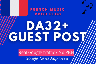 guest post on a french da32 music production niche blog with dofollow link