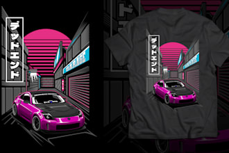 draw vector cartoon car illustration for your business