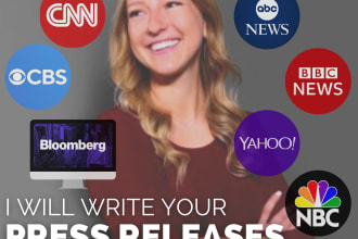 write and distribute a press release for your business