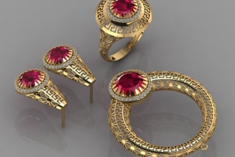 create 3d jewelry design for 3d printing