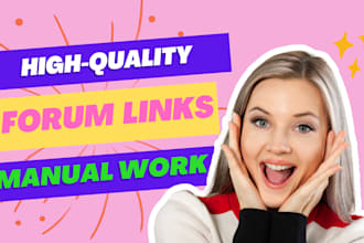 create quality forum links in english