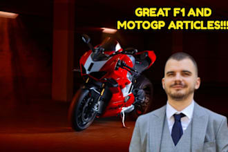 write formula 1 and moto gp articles