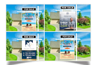 design a real estate yard sign, lawn sign, signage design