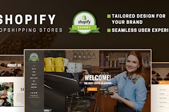 create a coffee shopify store, coffee shopify website, coffee shopify brand