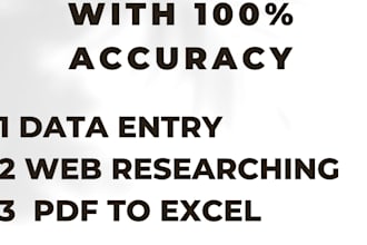 do data entry,excel data entry,pdf to ms exel