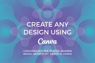 design flyer, poster, banner, social media post, ebook in canva