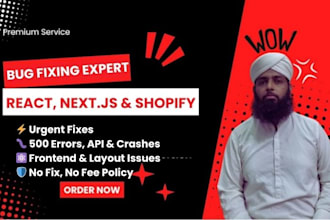 fix shopify liquid bugs or react nextjs errors in 1 hour